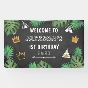 Banderoles Wild Thing Parties scintillant UN Anniversaire Gar