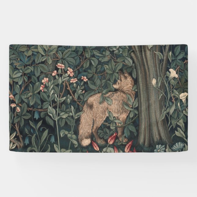 Banderoles William Morris Faune sauvage Fox (Horizontal)