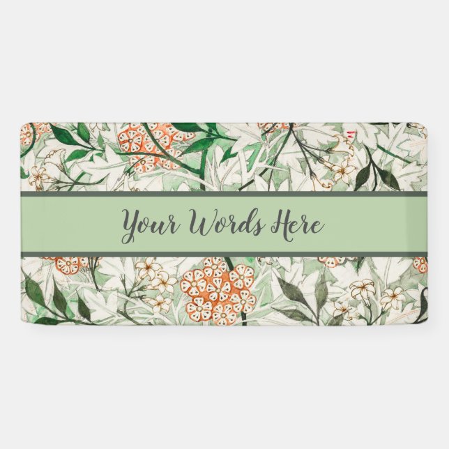 Banderoles William Morris Jasmine Garden Flower Classic (Horizontal)
