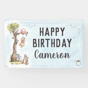 Banderoles Winnie l'aquarelle de Pooh  Premier anniversaire