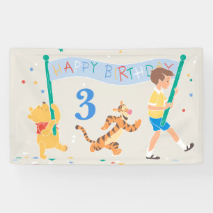 Banderoles Winnie l'Ooh   Joyeux anniversaire