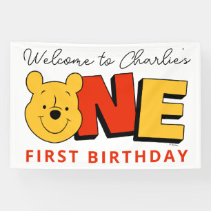 Banderoles Winnie l'Ooh - One   Premier anniversaire