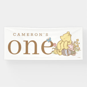Banderoles Winnie l'Ourson Classique Premier Anniversaire