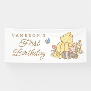 Banderoles Winnie l'Ourson Classique Premier Anniversaire