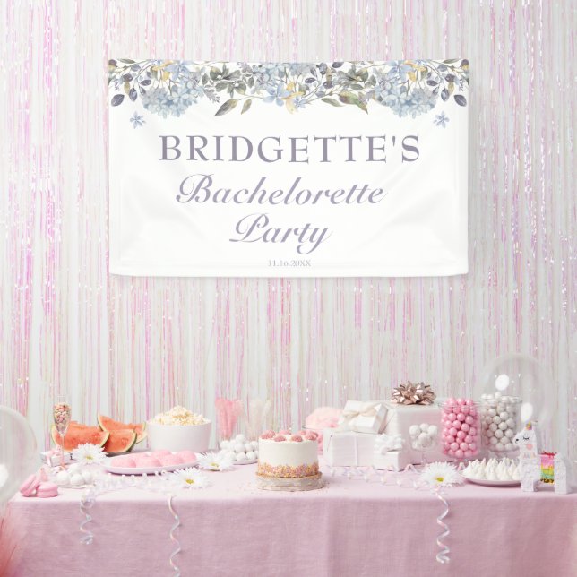 Banderoles Winter Blue Floral Bachelorette Party Bienvenue (Fête)