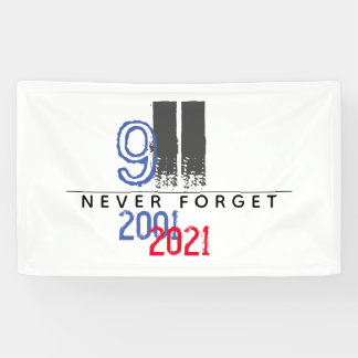 Banderoles WTC 911 Patriotique n'oublie jamais le 20e anniver
