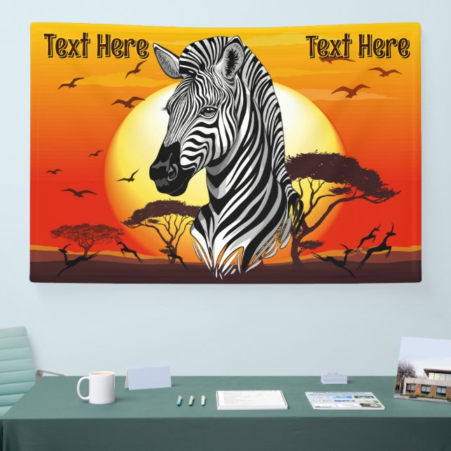 Banderoles Zebra African Savanna Wild Animal (Salon professionnel)