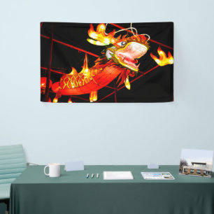 Banderoles Zhulong dragon de feu