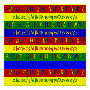 Bandes Alphabet Primaire-20 x 20 Poster mural