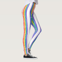 Bandes arc-en-ciel simples Gay mois Leggings