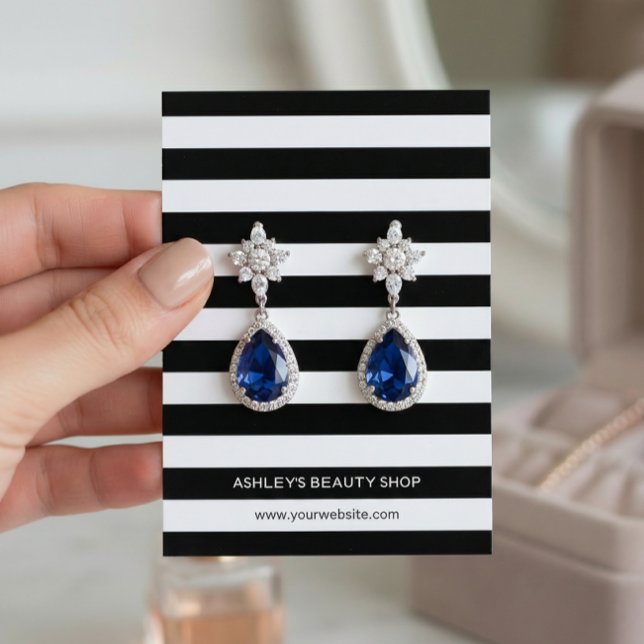 Bandes blanches noires classiques Élevant des cart (Créateur téléchargé)