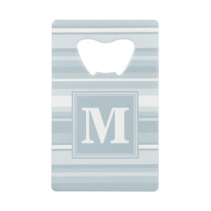 Bandes bleu glace monogramme