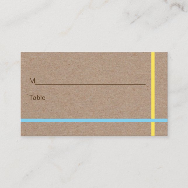 Bandes colorées modernes carte de mariage rustique (Devant)