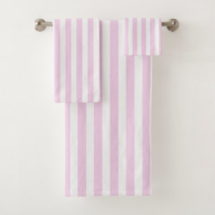 Bandes de bonbons rose pâle et blanc