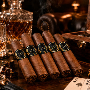 Bandes de cigare personnalisées Noir & Or