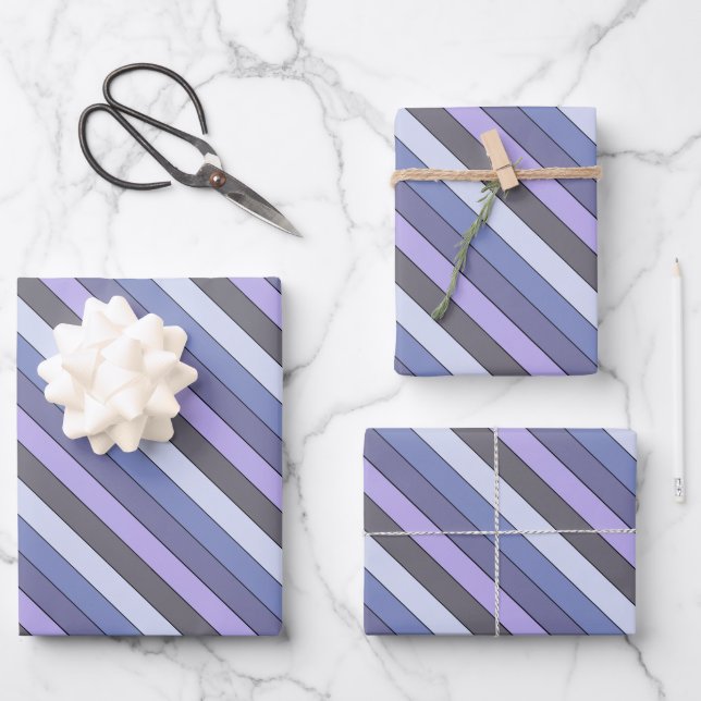 Bandes De Couleurs Violet Et Gris Sur Papier Aquar (Recto)