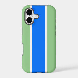 Bandes de course amusantes bleu clair blanc vert