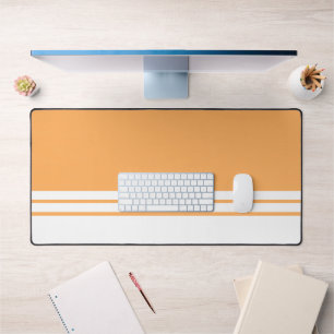 Bandes de course chic orange clair bord blanc en b