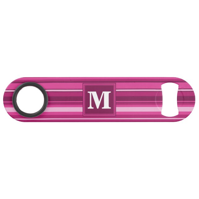 Bandes de monogramme fuchsia (Devant (Horizontal))