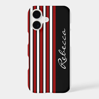 Bandes élégantes rouge blanc et noir