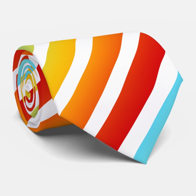 Bandes estivales sur Cravate couleur Arrière - pla (Roulé)