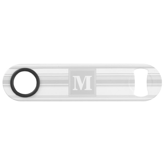 Bandes gris clair monogrammes (Devant (Horizontal))