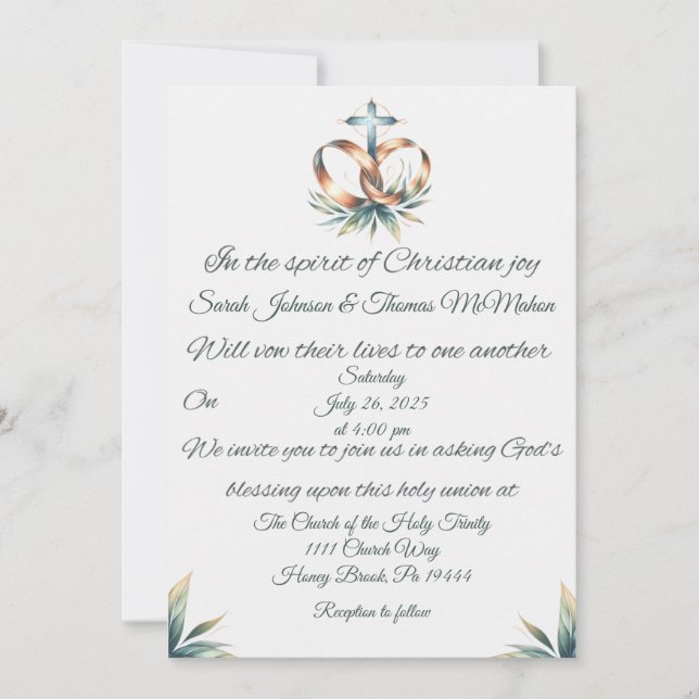 Bandes Mariages et Faire-part de mariage Feuille (Devant)