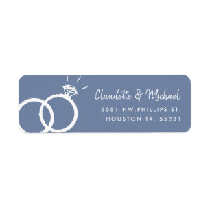 Bandes mariages + Script Pigeon Blue