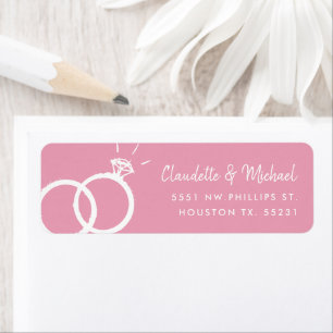 Bandes mariages + Script Rose pâle