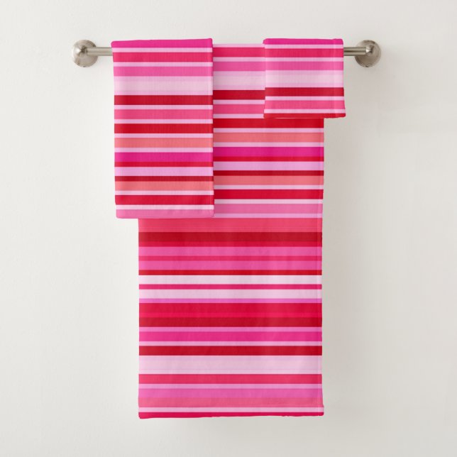 Bandes mélangées, Fuchsia, Maroon et rose  (En situation)
