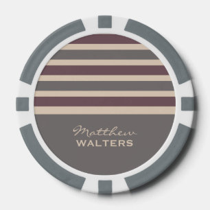 Bandes Motif personnalisées jetons de poker monogr