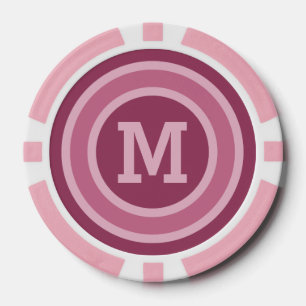 Bandes Motif personnalisées jetons de poker monogr