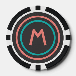Bandes Motif personnalisées jetons de poker monogr