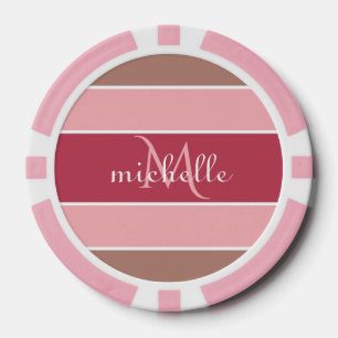 Bandes Motif personnalisées jetons de poker monogr