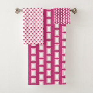 Bandes Motifs géométriques roses chaudes