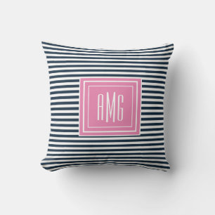 Bandes Nautiques ⎢ Coussin MonogrammeJeter