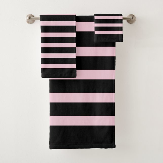 Bandes noires et roses Design moderne (En situation)