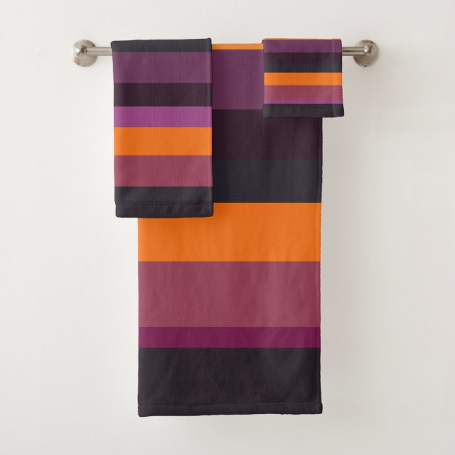 Bandes roses, violettes et oranges (En situation)