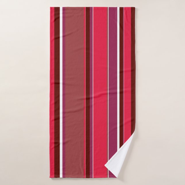 Bandes rouges (Serviette de bain)