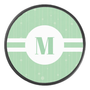 Bandes vertes à la menthe monogramme pastel minima