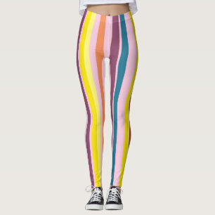 Bandes verticales colorées Leggings