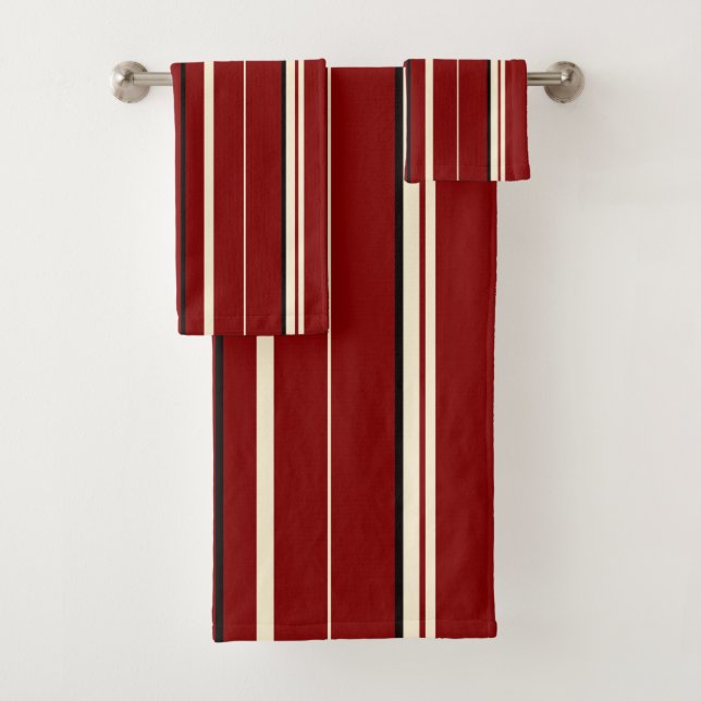 Bandes vintages noires et rouges (En situation)
