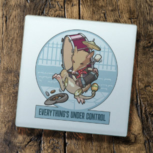 Bandicoot One Man Band Funny Gift For Busy Person Glass Coaster