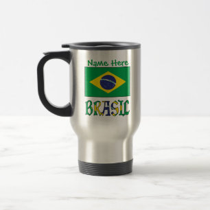 Bandiera Brasil Personalized Travel Mug
