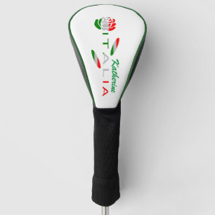 Bandiera d'Italia Rosa Personalized Golf Head Cover