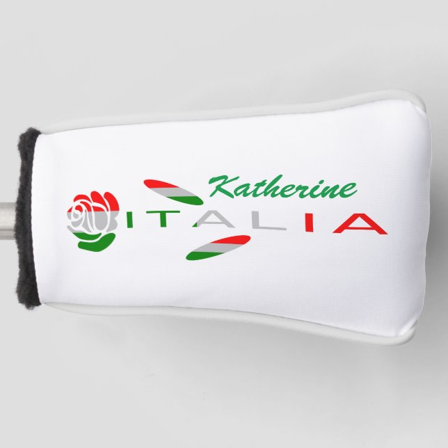 Bandiera d'Italia Rosa Personalized Golf Head Cover (Front)