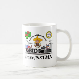 Bandit Final, Weak Signal Logo, Dave/N8TMN Coffee Mug