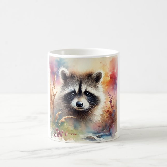 Bandit Racoon 080824AREF101 - Watercolor Coffee Mug (Center)