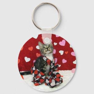 Bandit The Cat Stole My Heart Keychain