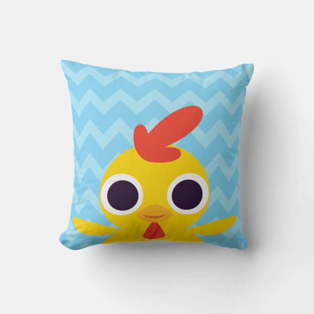 Bandit the Chick Throw Pillow (Front)